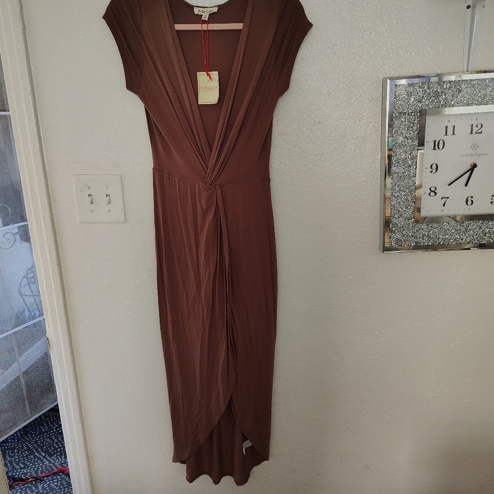 Rolla Coster Brown Dress with Pink Accent
